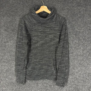 Gap Sweater Pullover Women L Large Gray Knit Turtleneck Long Sleeve Pockets